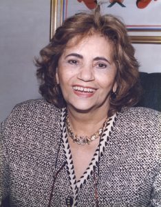 Segunda presidenta del CONANI. Con su entusiasmo y trabajo tesonero, contribuyó a la consolidación de nuestra institución, durante el periodo 1982-1998.